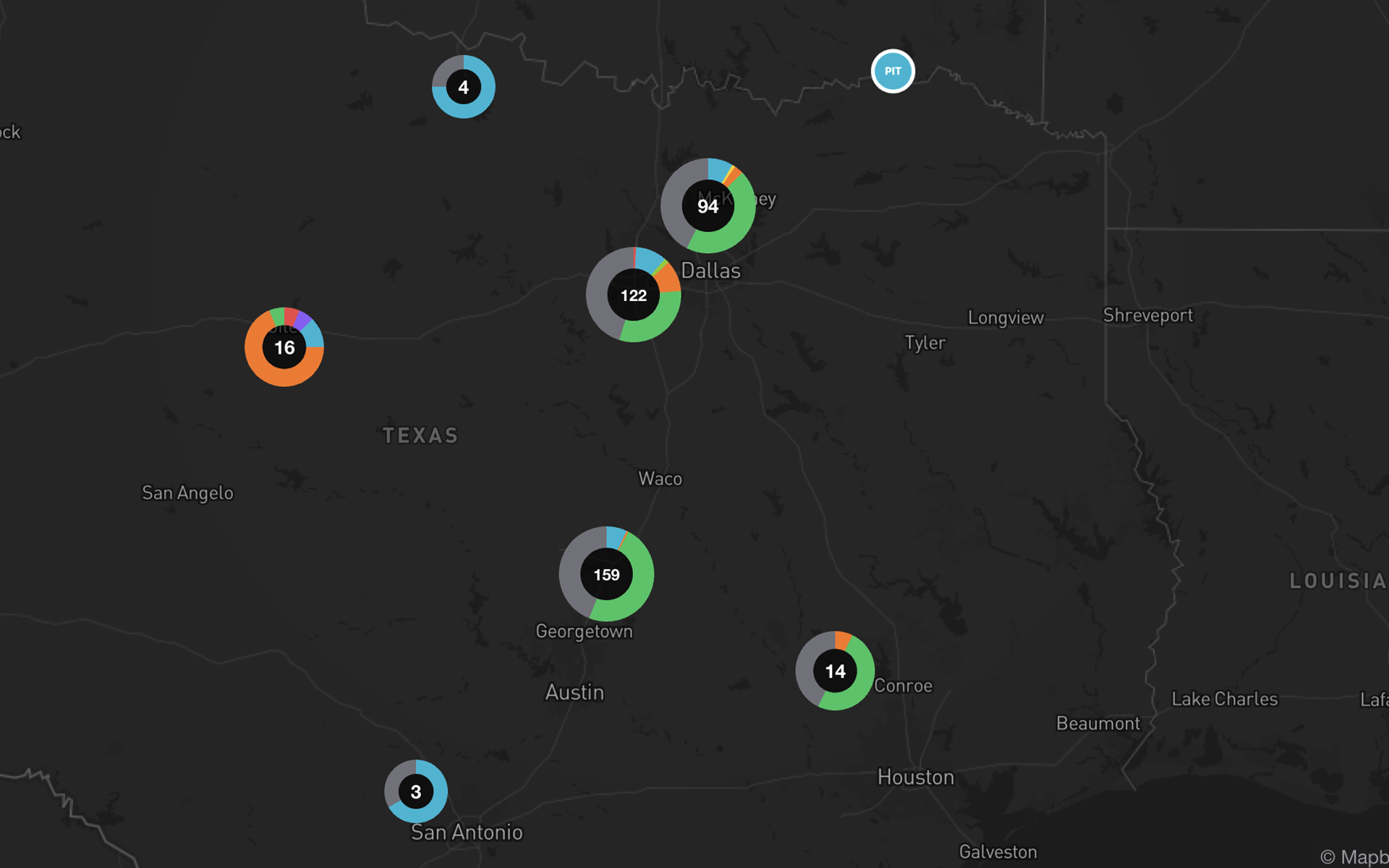 CoContractor storm and canvassing map